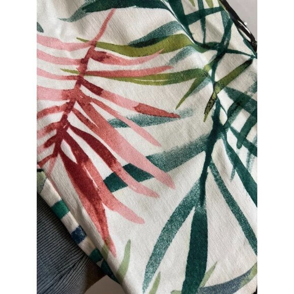 Retro Floral Pant L Green Crop Ankle Tropical Resort Preppy Classic Chic Preppy - Picture 6 of 13